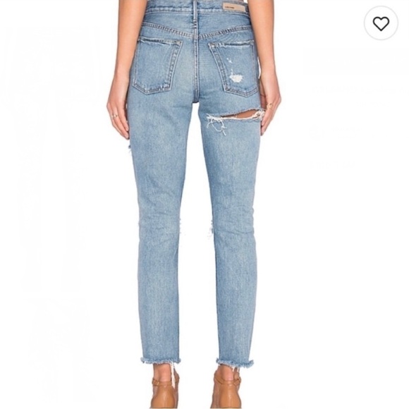 GRLFRND Karolina High Rise Skinny Distressed Jeans Butt Rip Little More Love 26 - Picture 3 of 10